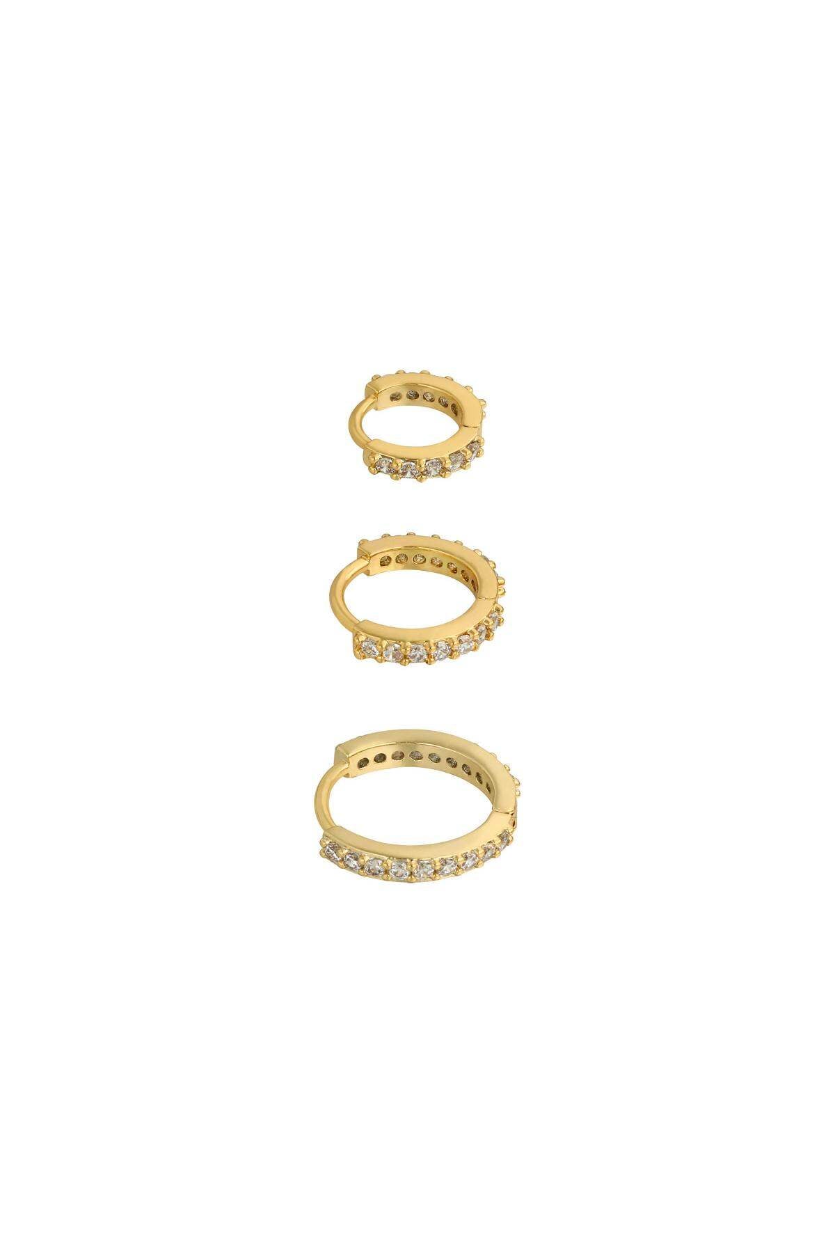 Elegant Zircon Hoop Earrings for Daily Wear