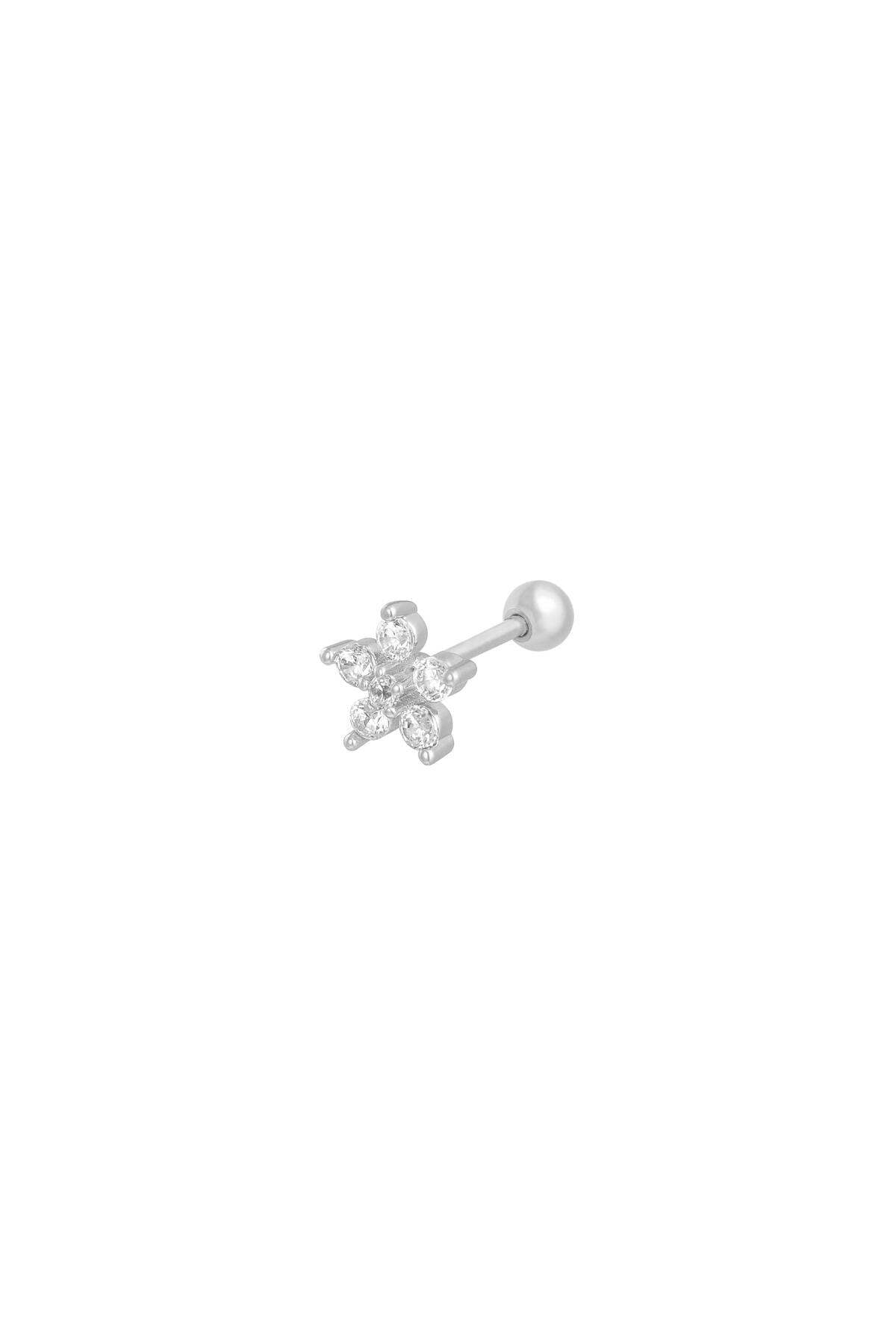 Bloem piercing goud en zilver