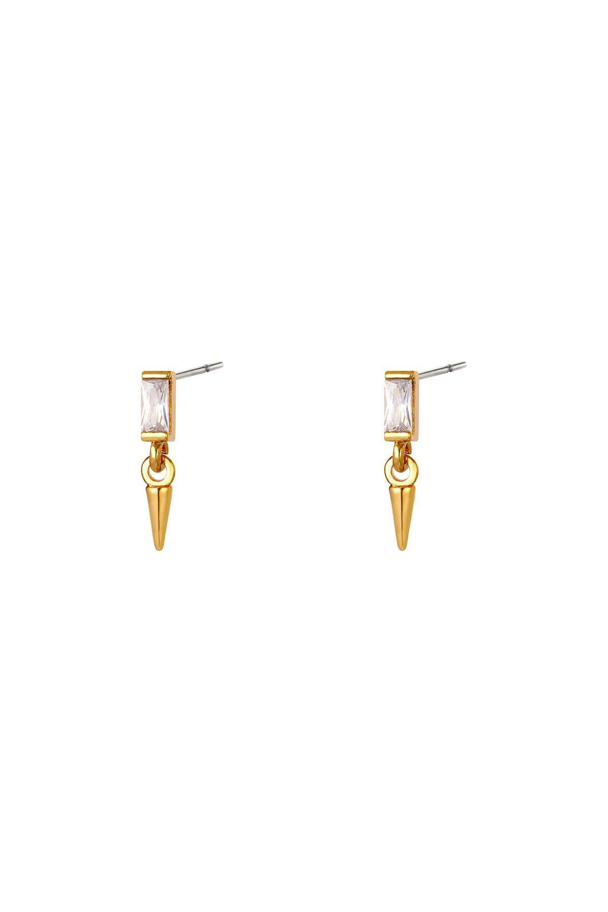 Elegant Mini Rhinestone Stud Earrings in Silver and Gold
