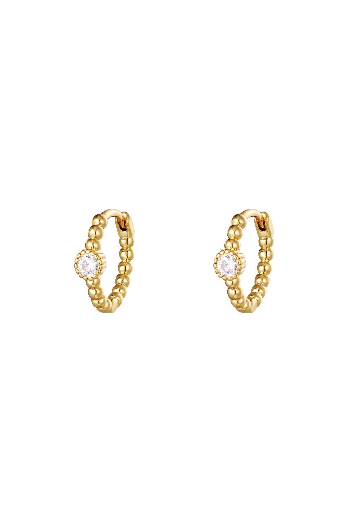 Stylish Rhinestone Copper Hoop Earrings