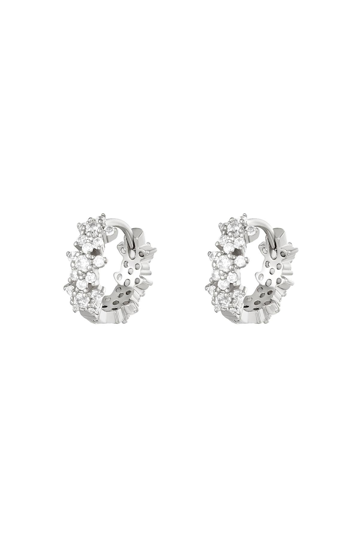 Elegant Rhinestone Hoop Earrings in Multiple Colors