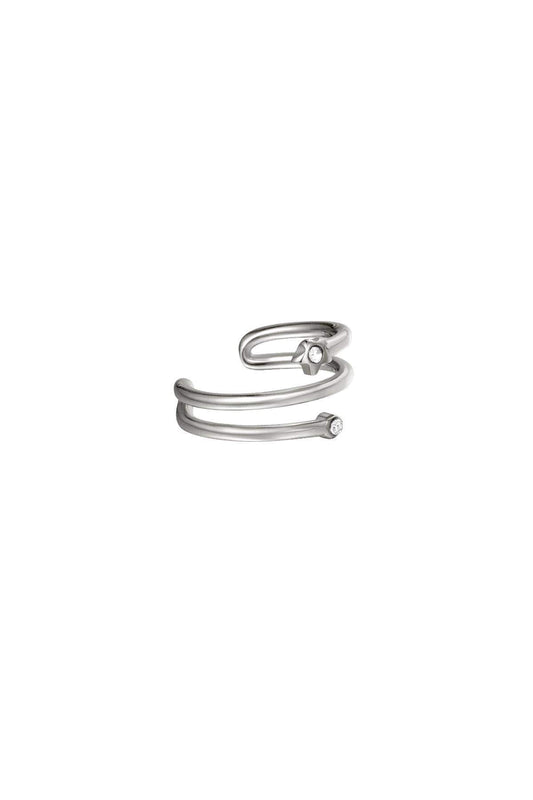 Stylish Stainless Steel Ear Cuffs - Silver & Gold
