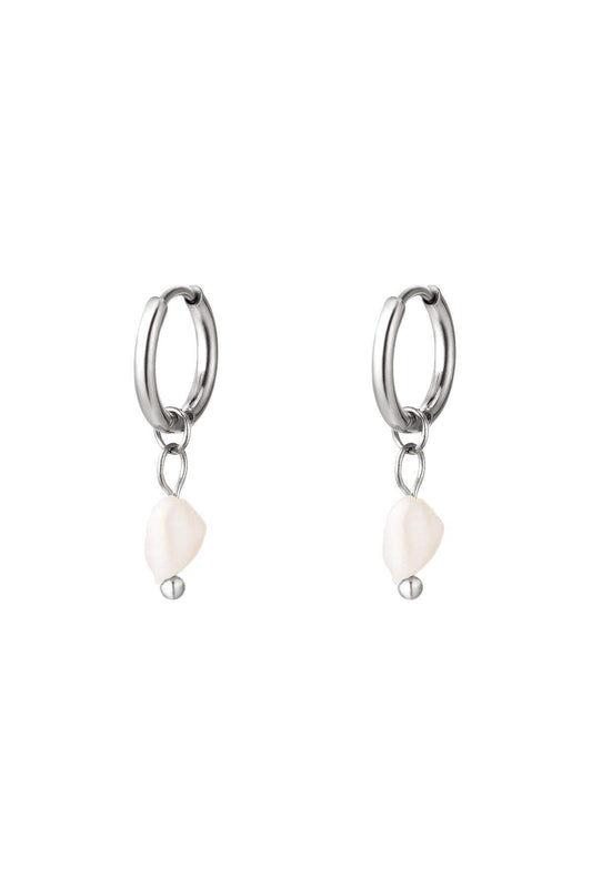 Elegant Stainless Steel Drop Earrings in Silver & Gold