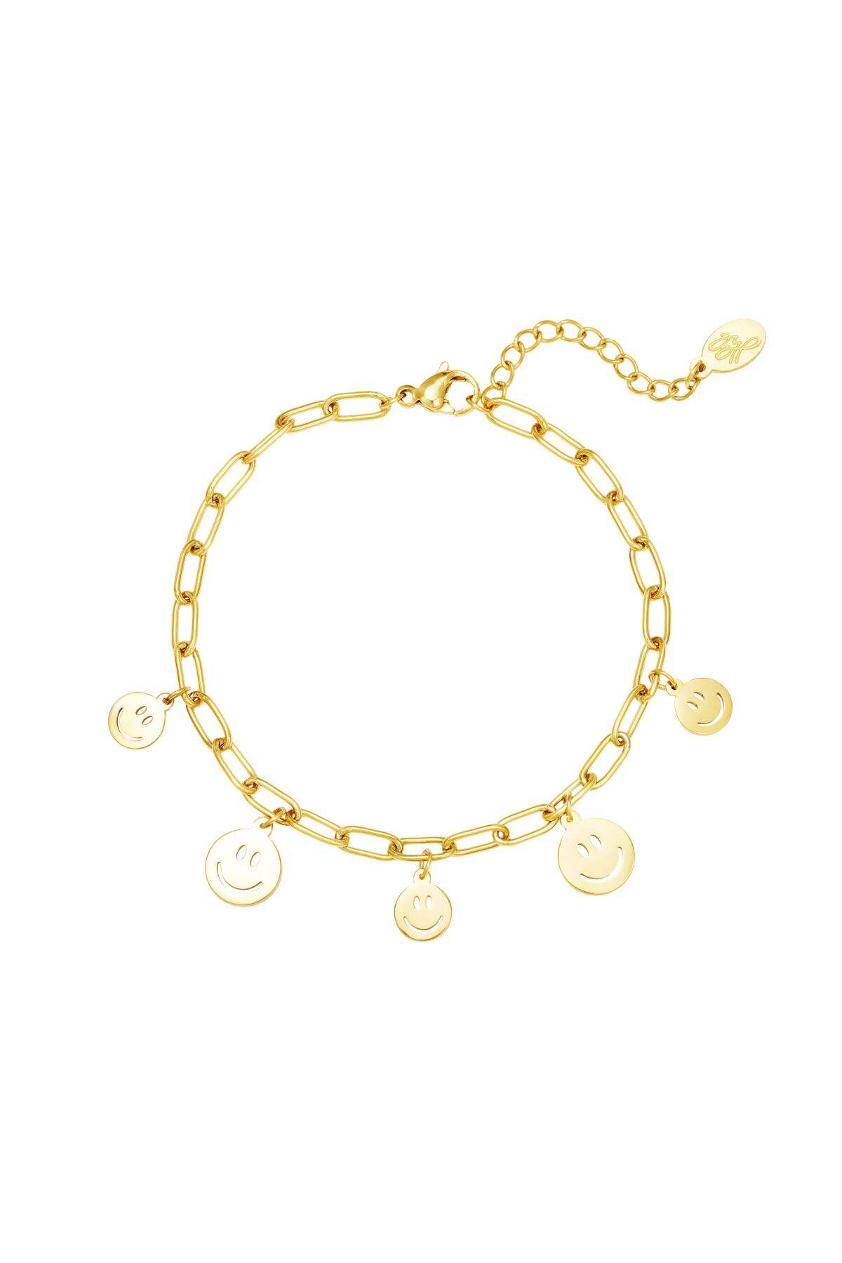 Stylish Smiling Face Charm Bracelet for Women
