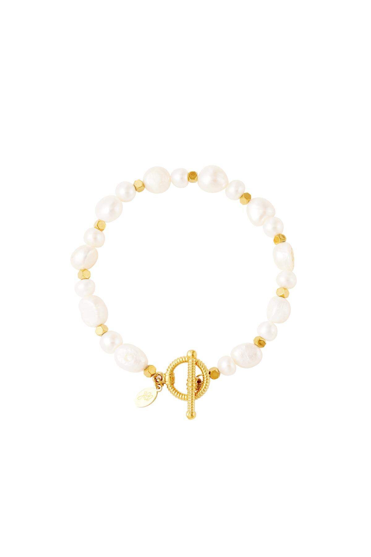 Elegant Stainless Steel Beaded Bracelets in Silver & Gold