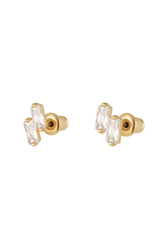 Elegant Mini Rhinestone Stud Earrings in Green, Silver, Gold, and Fuchsia