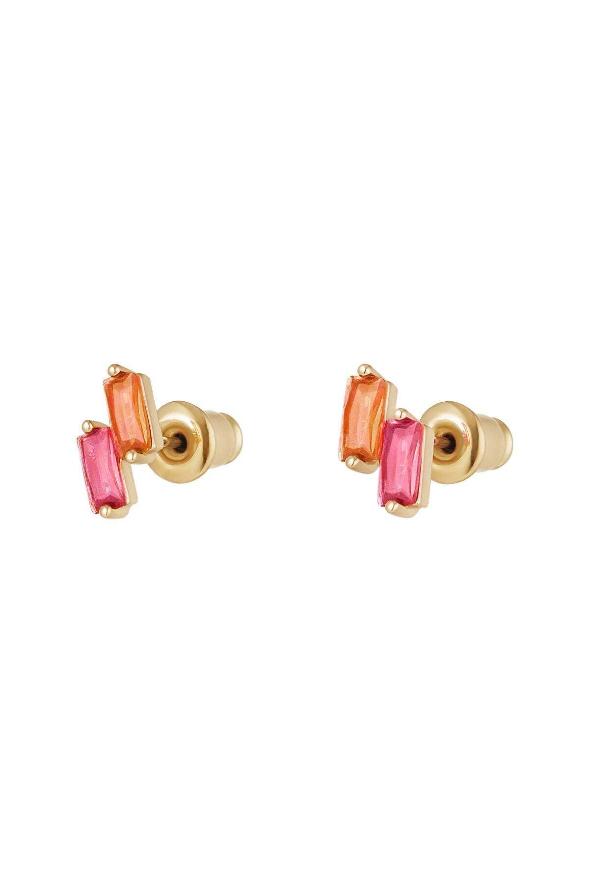 Elegant Mini Rhinestone Stud Earrings in Green, Silver, Gold, and Fuchsia