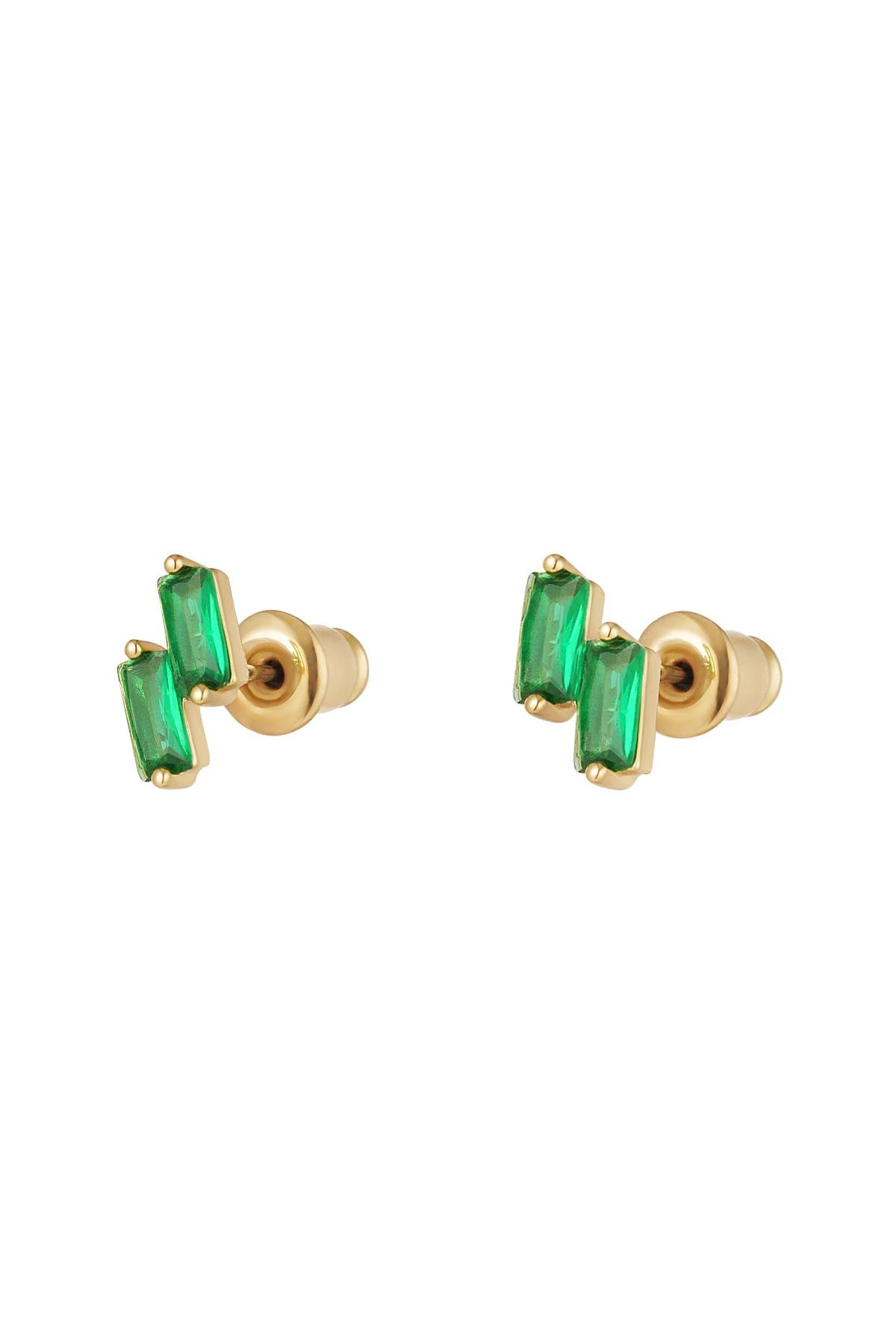 Elegant Mini Rhinestone Stud Earrings in Green, Silver, Gold, and Fuchsia