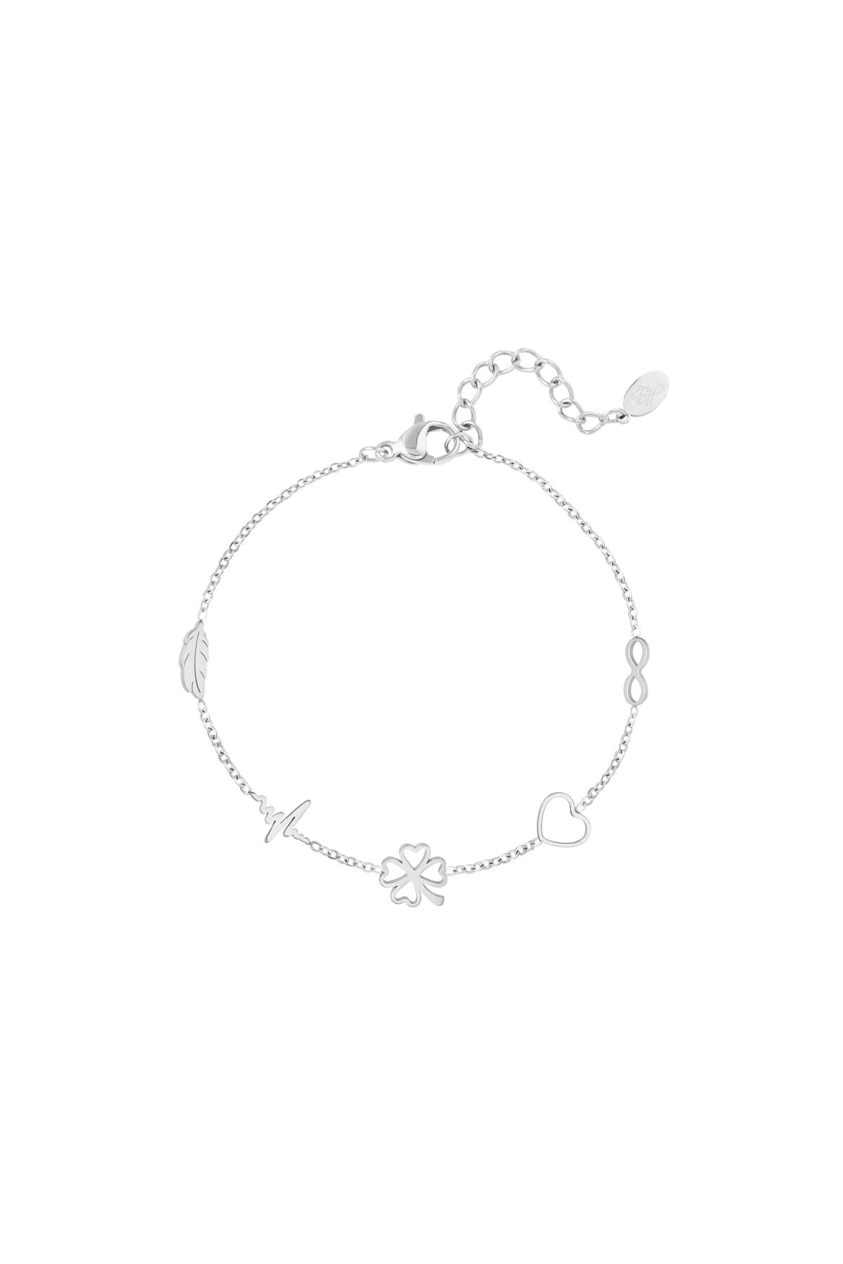 Elegant Stainless Steel Charm Bracelets in Silver & Gold