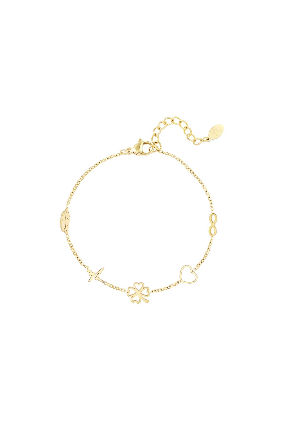Elegant Stainless Steel Charm Bracelets in Silver & Gold