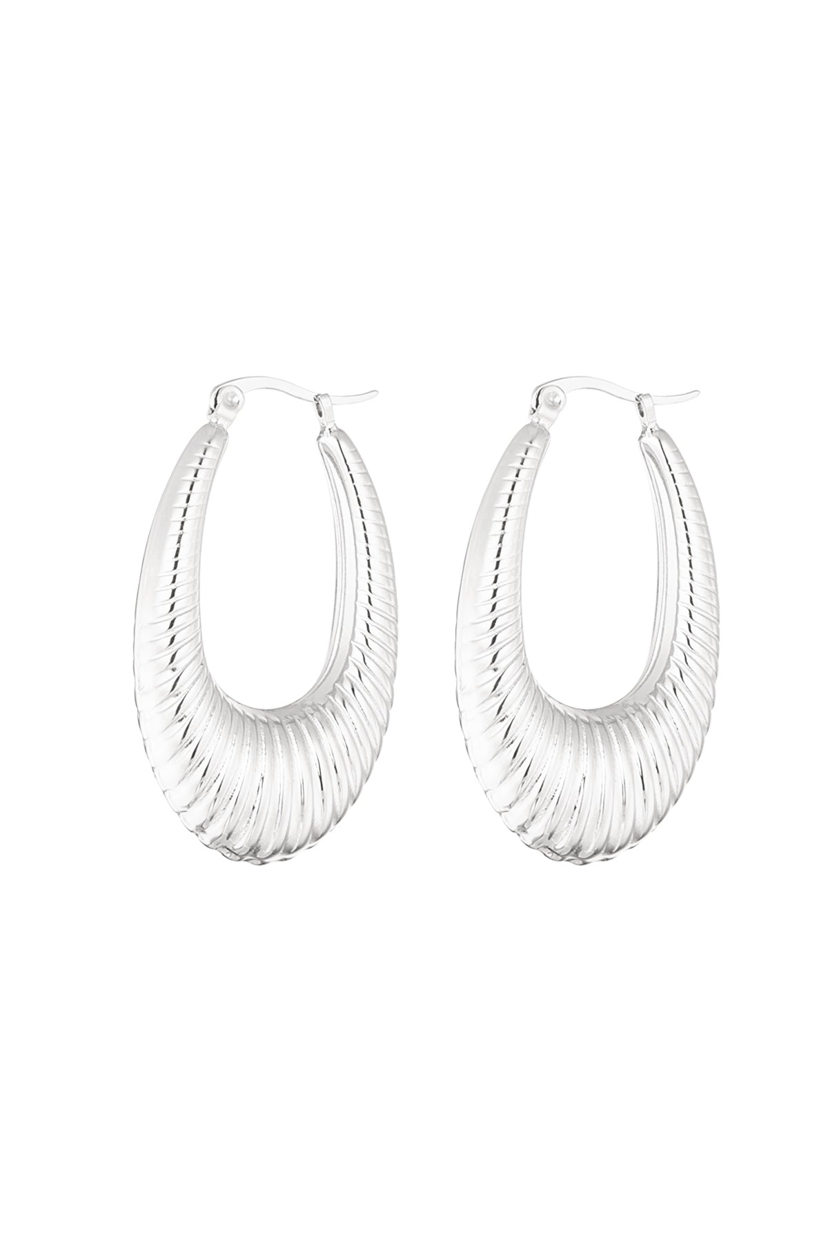 Stylish Statement Hoop Earrings in Silver & Gold