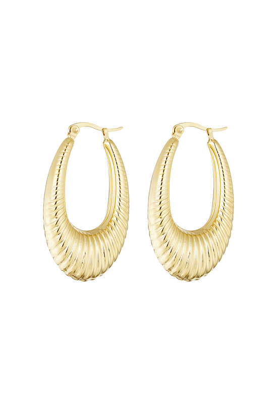 Stylish Statement Hoop Earrings in Silver & Gold