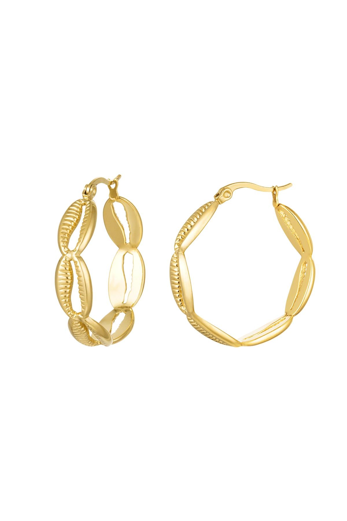 Elegant Statement Hoop Earrings in Silver & Gold