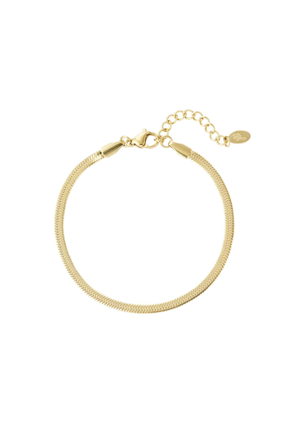 Armband basic Goud kleur Stainless Steel