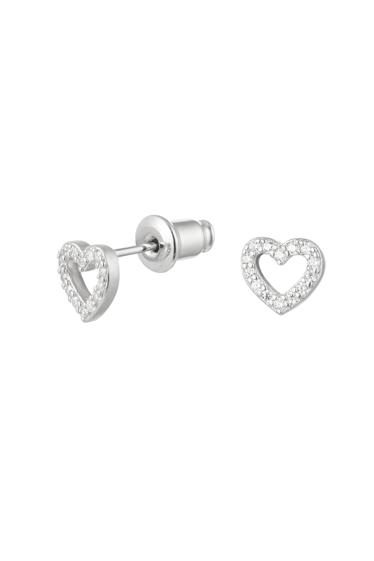 Elegant Rhinestone Stud Earrings in Silver & Gold