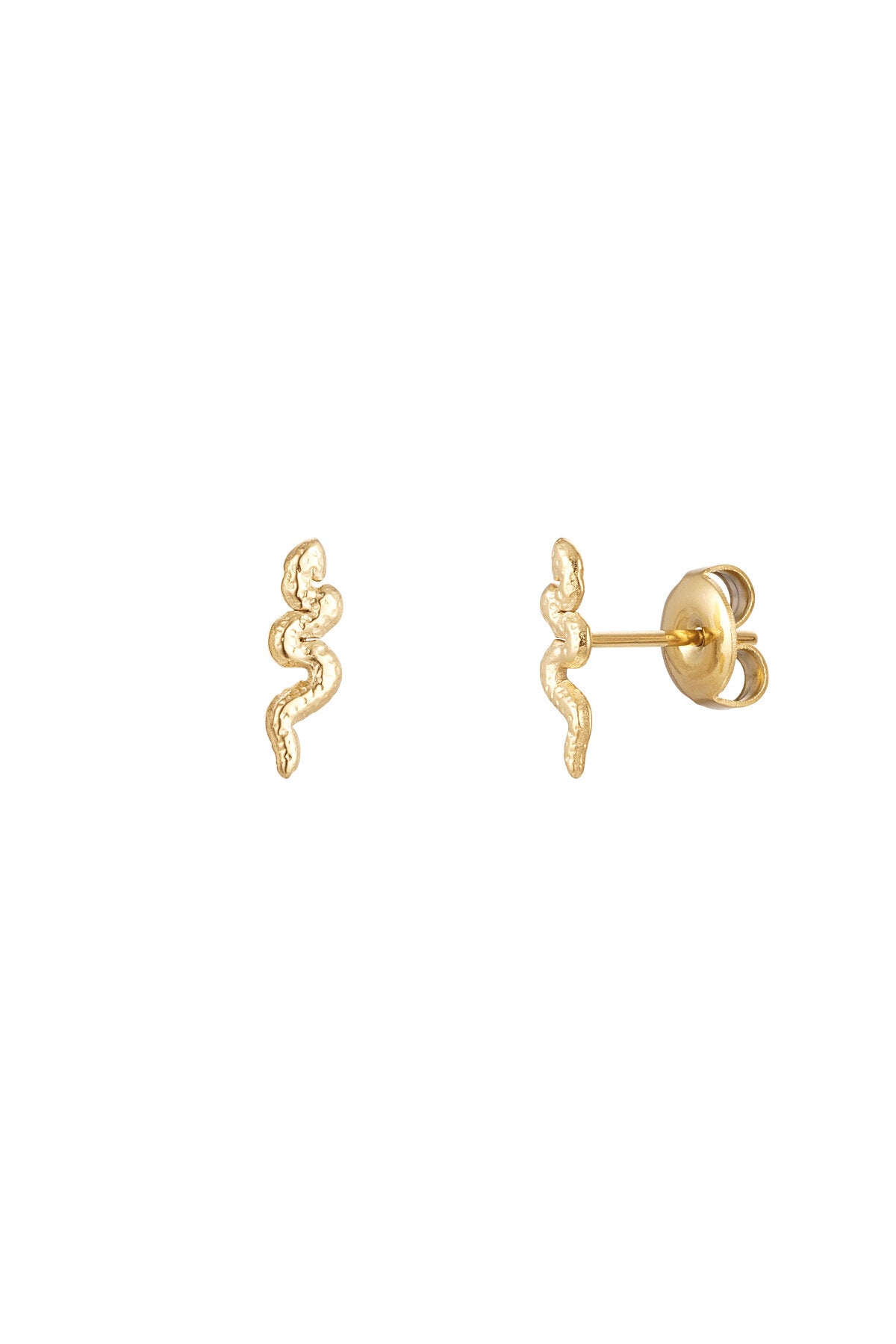 Stylish Mini Stainless Steel Stud Earrings - Silver & Gold