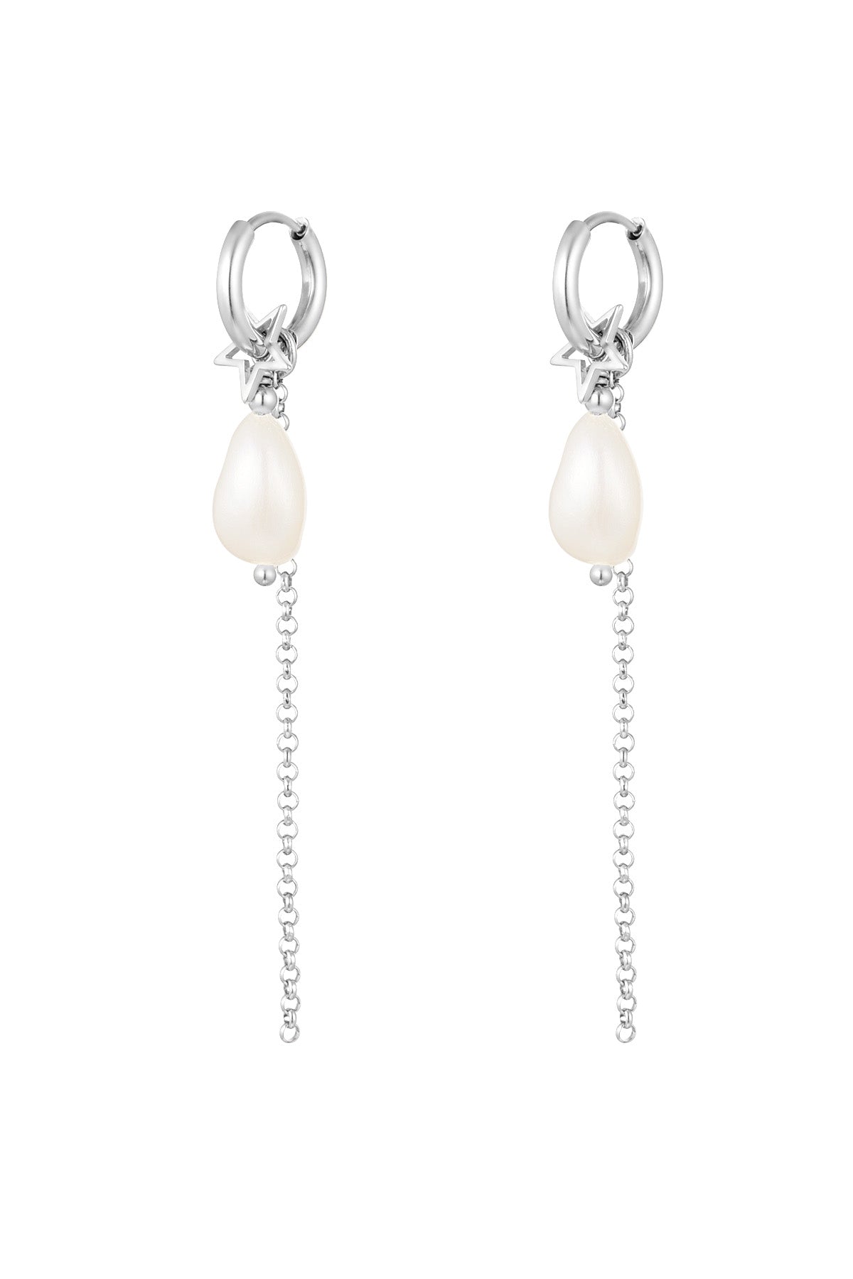 Elegant Drop Earrings in Silver & Gold