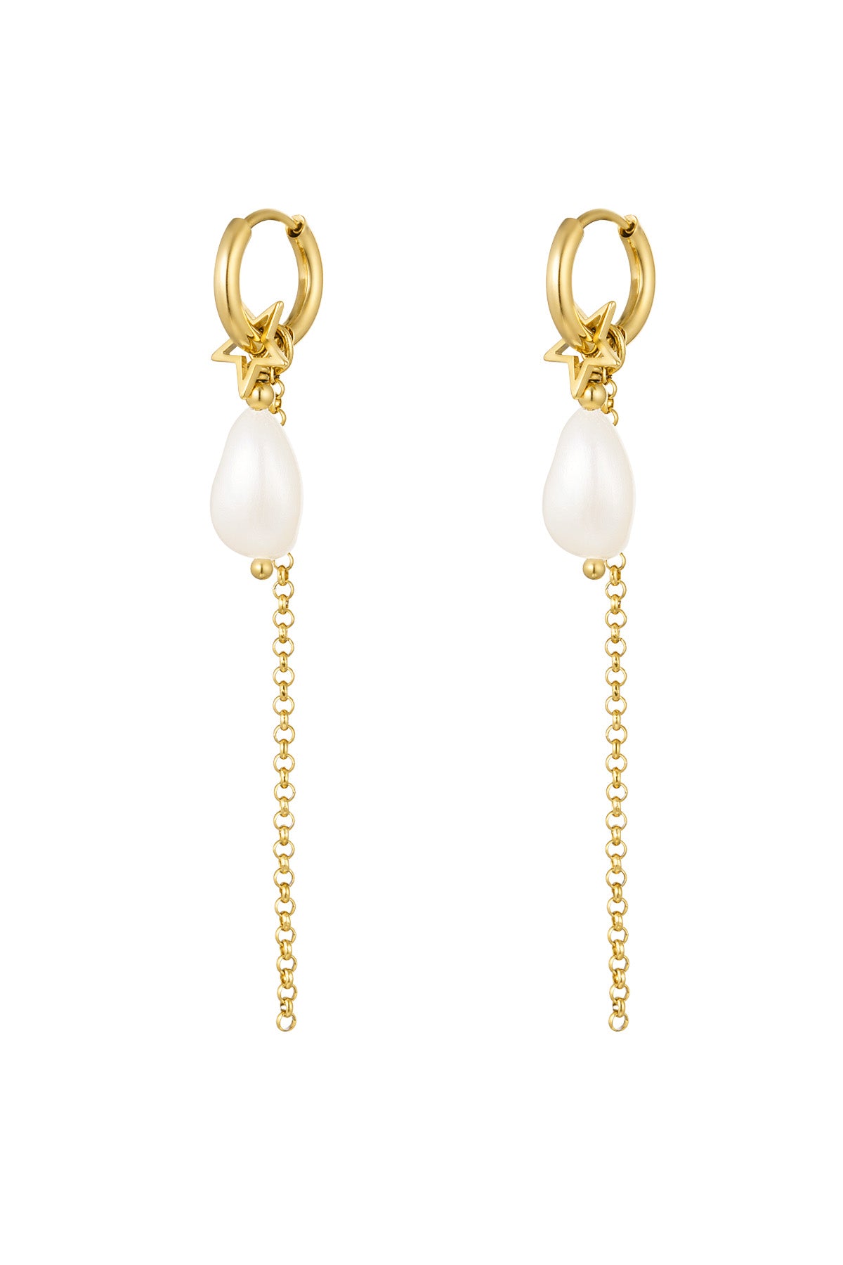 Elegant Drop Earrings in Silver & Gold