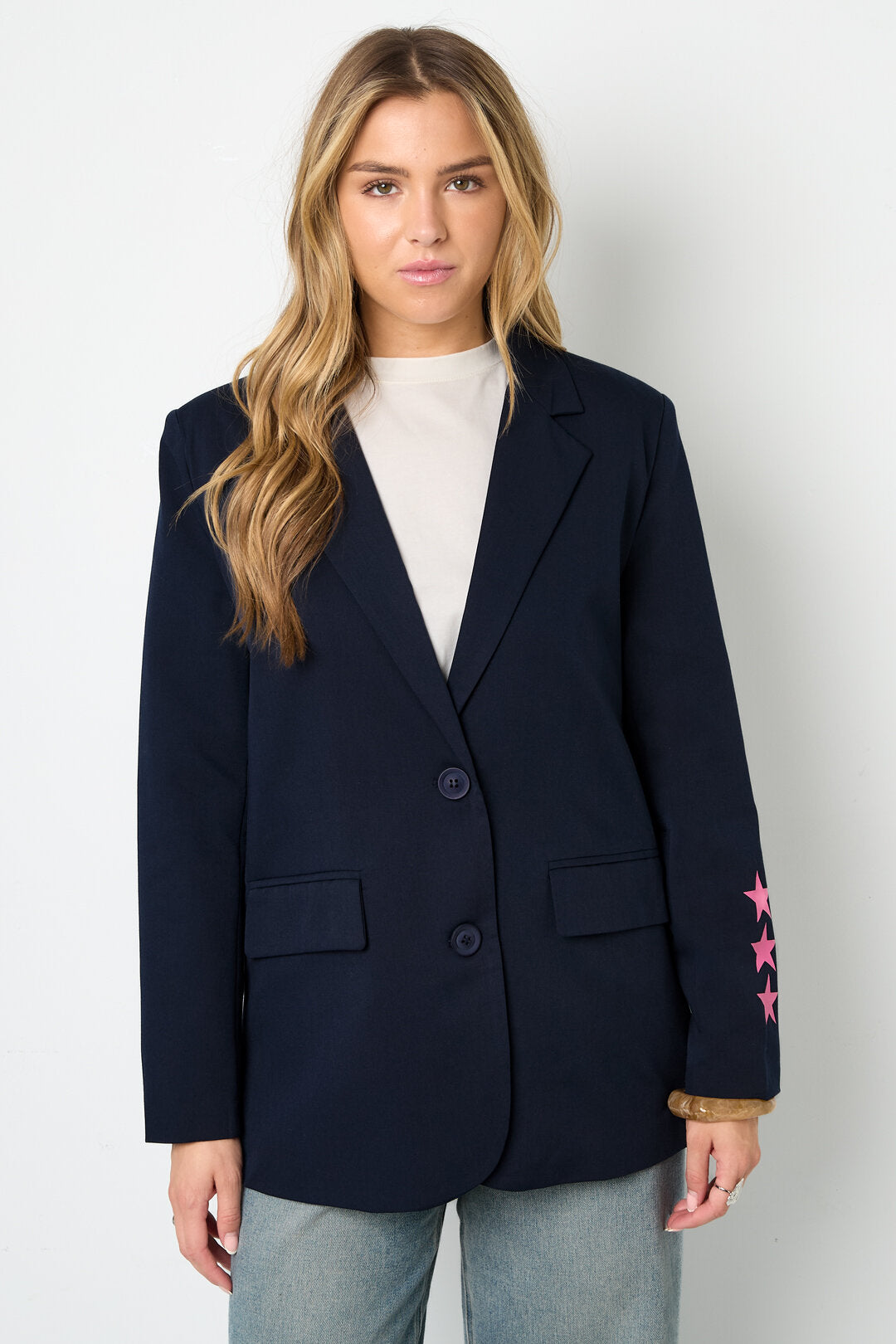 Stylish Grey & Dark Blue Ladies' Suit Set for Fall/Winter
