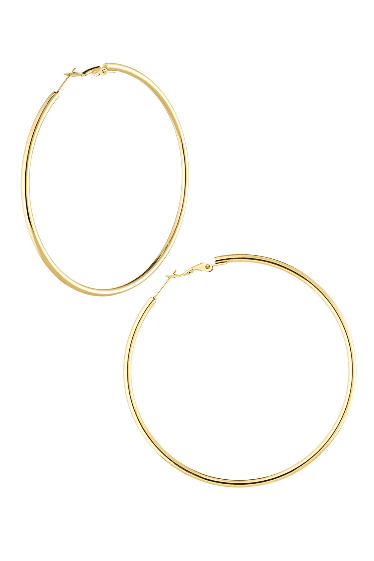 Stylish 14K Gold Plated Hoop Earrings for Everyday Wear