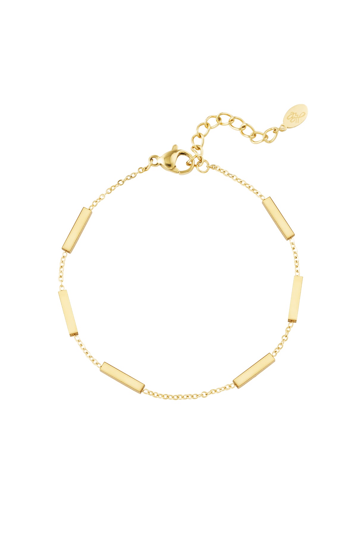 Elegant Stainless Steel Charm Bracelet - Silver & Gold