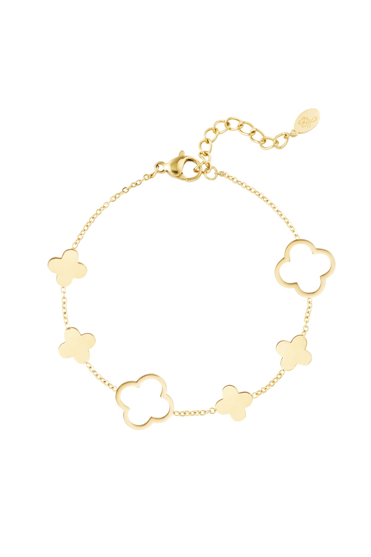 Elegant Stainless Steel Charm Bracelets, Silver & Gold
