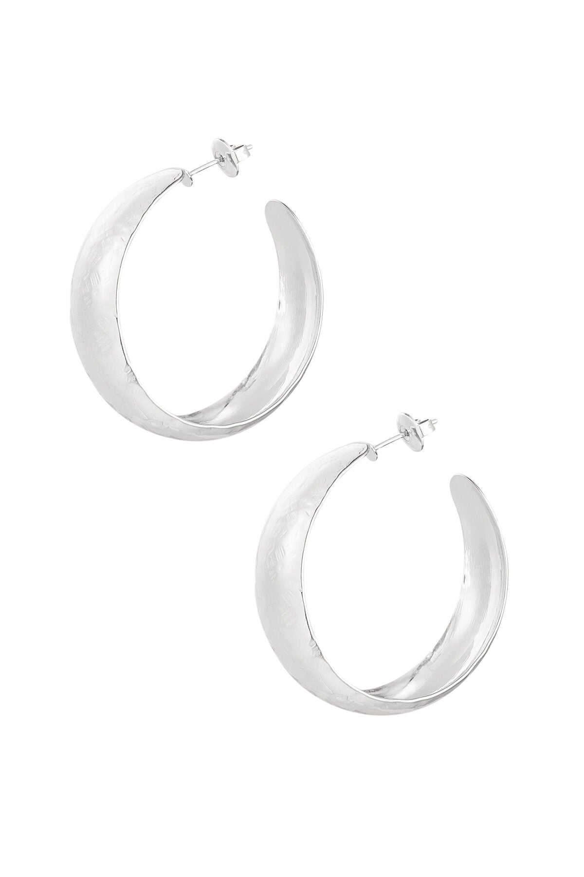 Stylish Statement Hoop Earrings in Silver & Gold