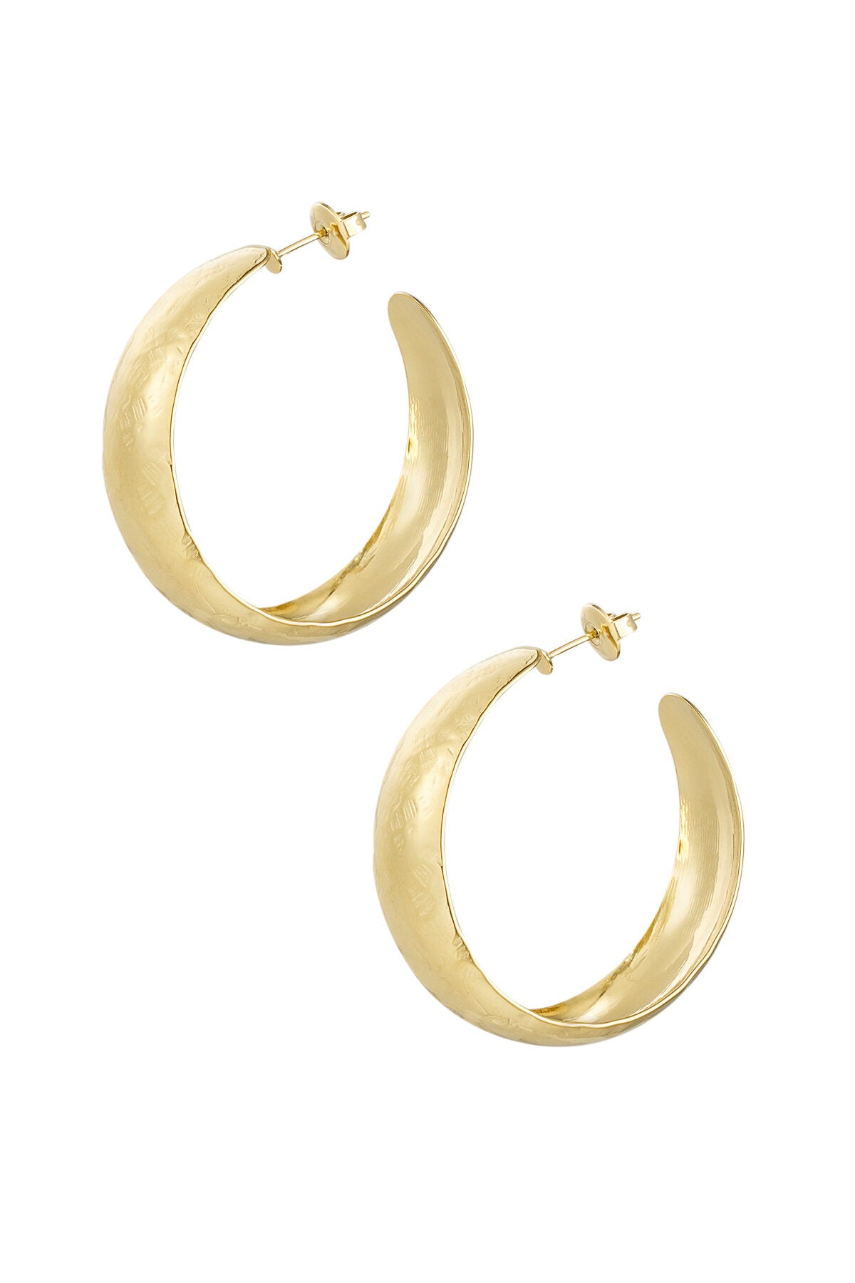 Stylish Statement Hoop Earrings in Silver & Gold