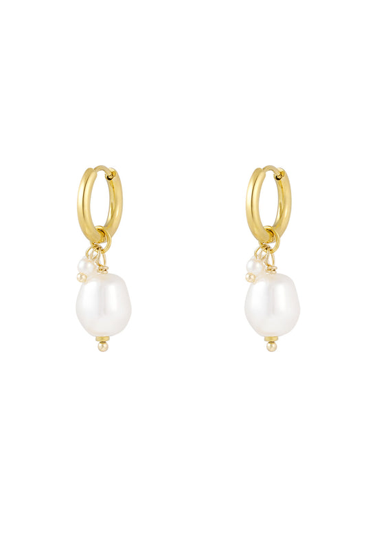 Elegant Drop Earrings in Silver & Gold