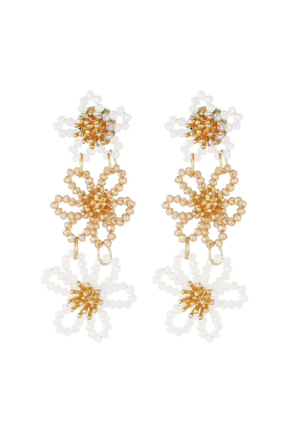 Elegant Multicolour Crystal Dangle Earrings for Women
