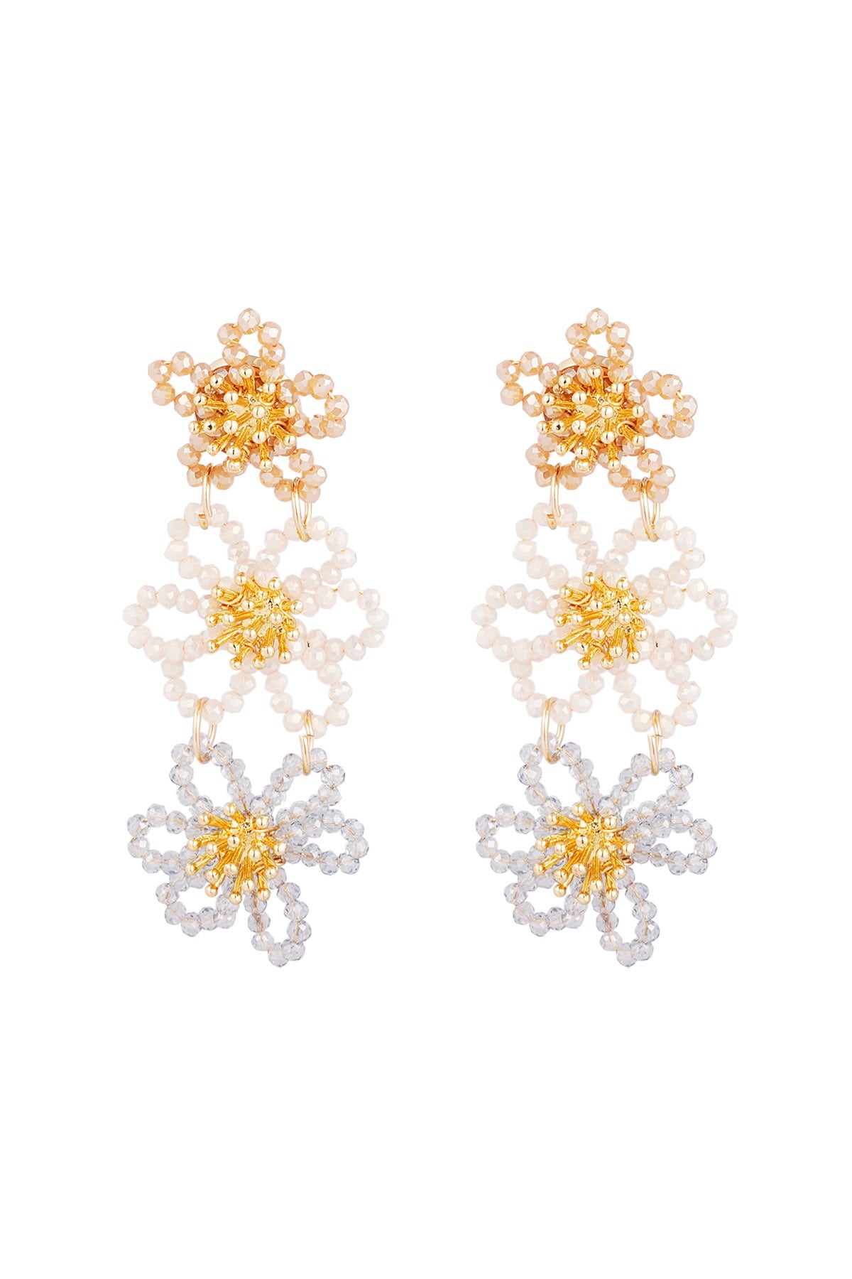 Elegant Multicolour Crystal Dangle Earrings for Women