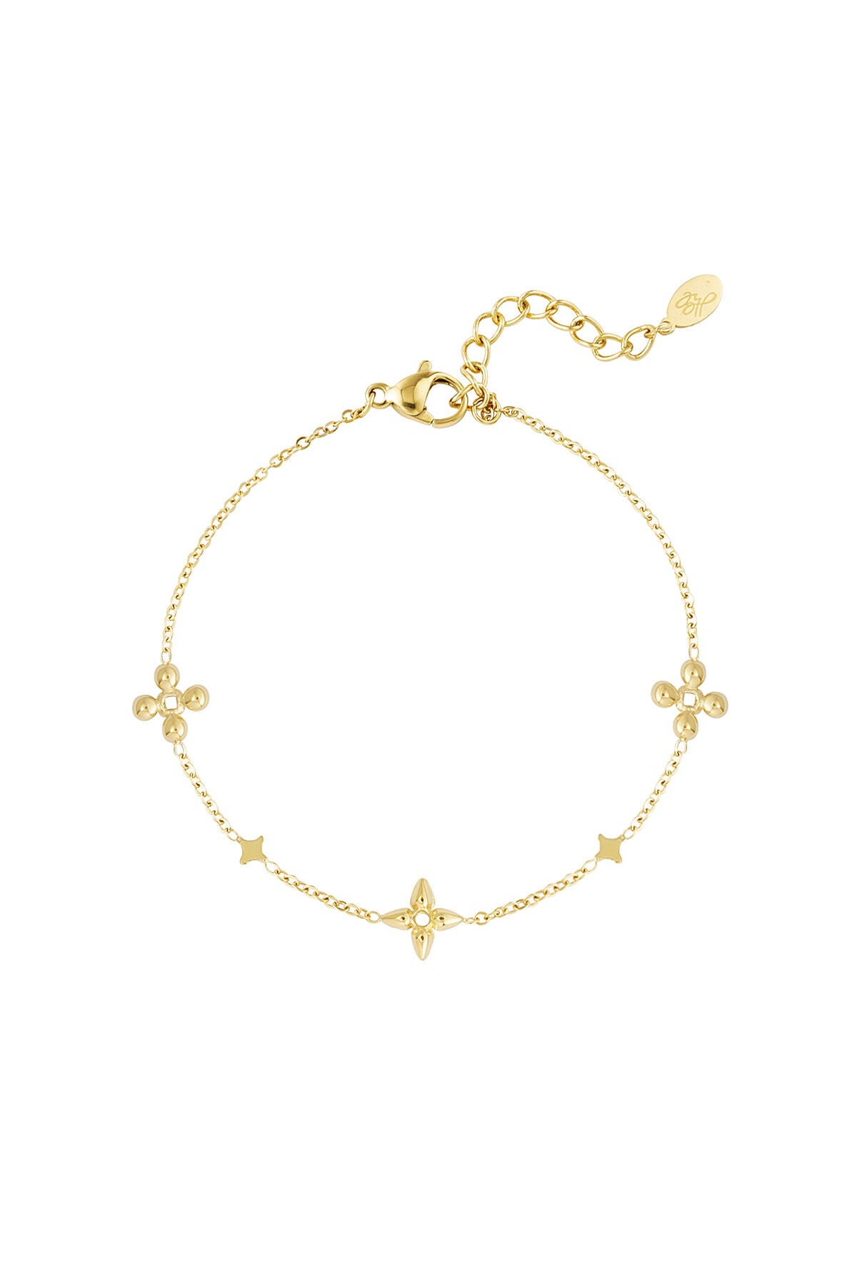 Elegant All-Fit Flower Charm Bracelet