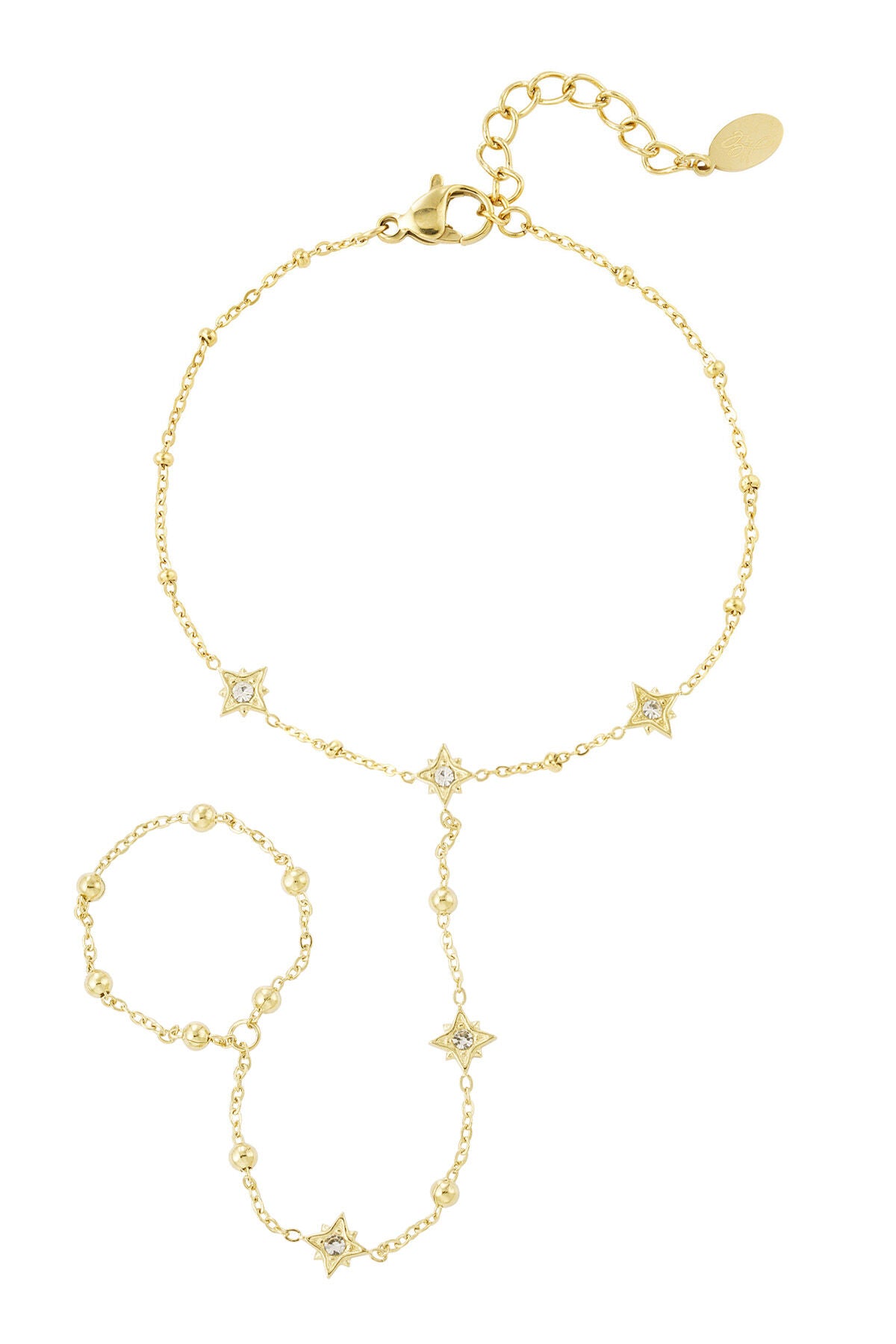 Elegant Stainless Steel Hand Chain in Silver and Gold