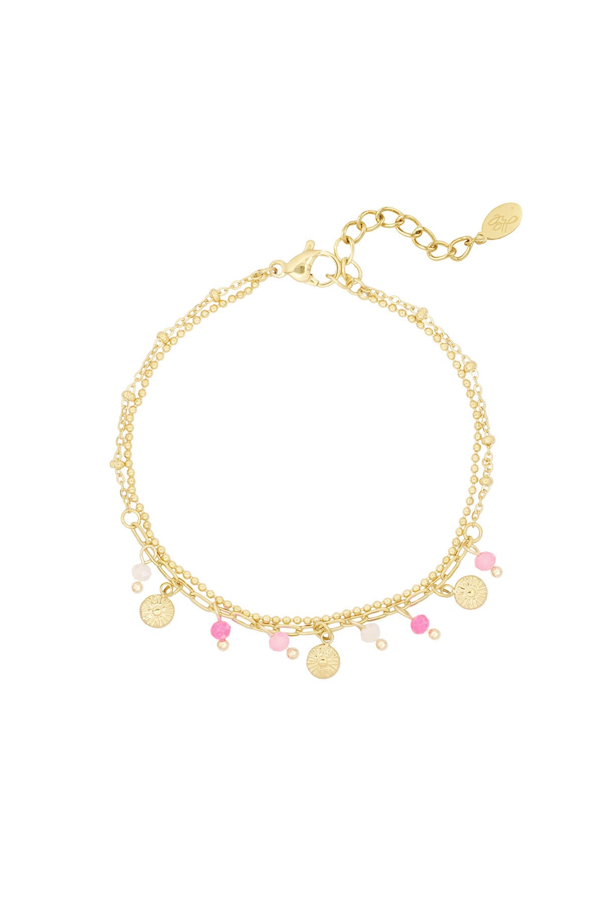 Stylish Stainless Steel Charm Bracelets in Pink, Blue, Orange