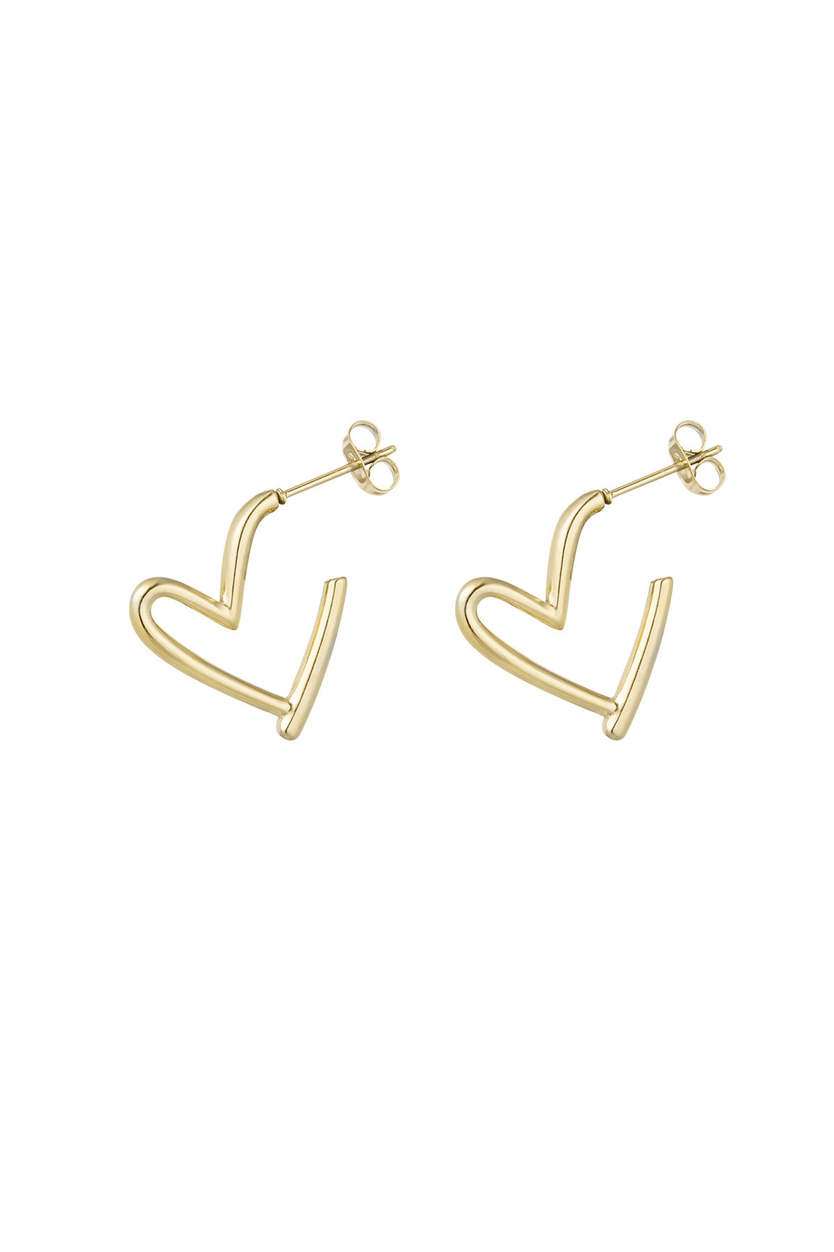 Stylish Stainless Steel Heart Hoop Earrings