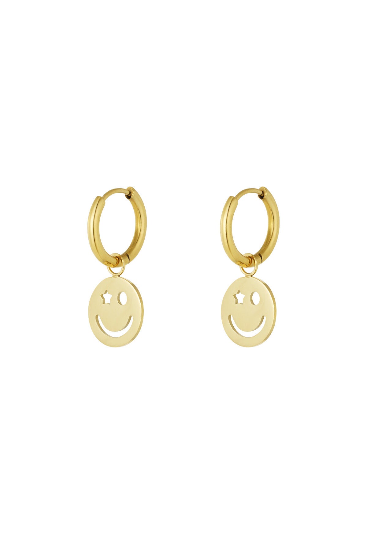Stylish Smiling Face Drop Earrings for Everyday Sparkle