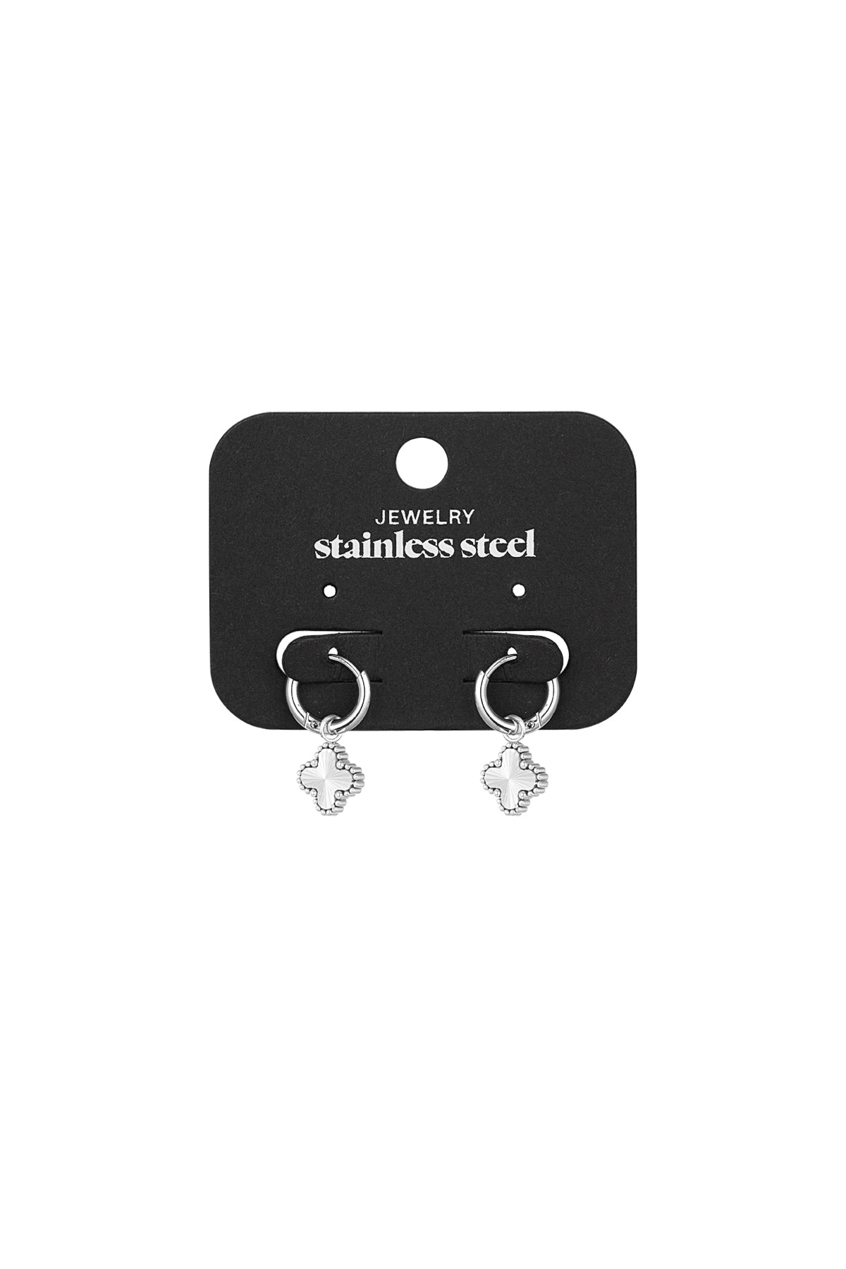 Stylish Stainless Steel Drop Earrings, Silver & Gold