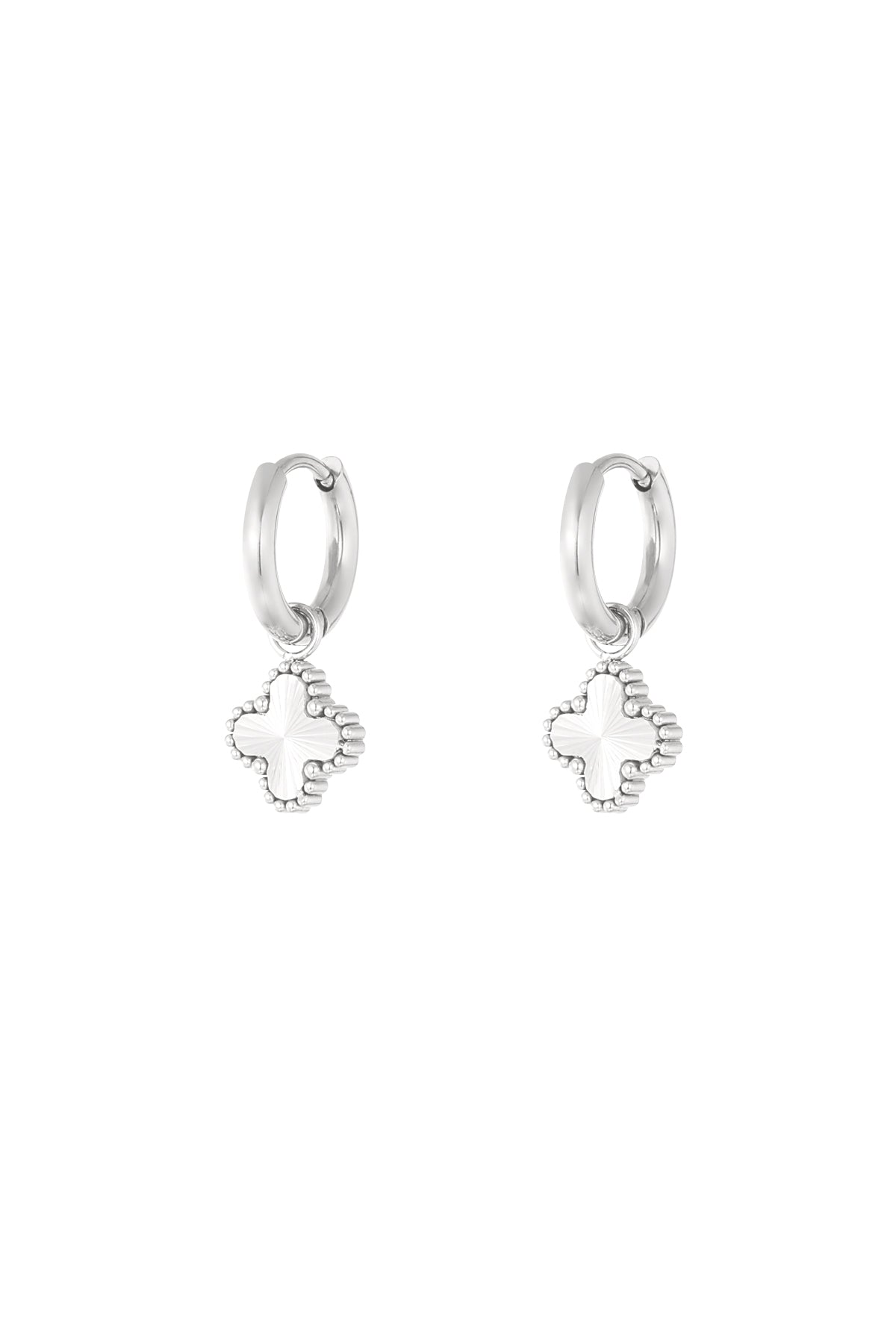 Stylish Stainless Steel Drop Earrings, Silver & Gold