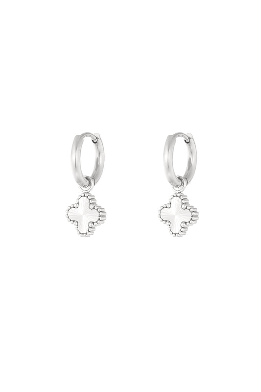 Stylish Stainless Steel Drop Earrings, Silver & Gold