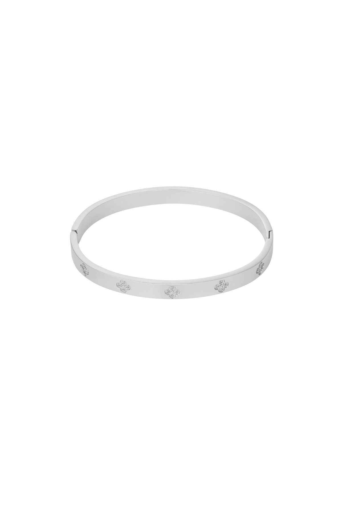 Stylish Stainless Steel Clover Bangle - All Fit, Daily Wear