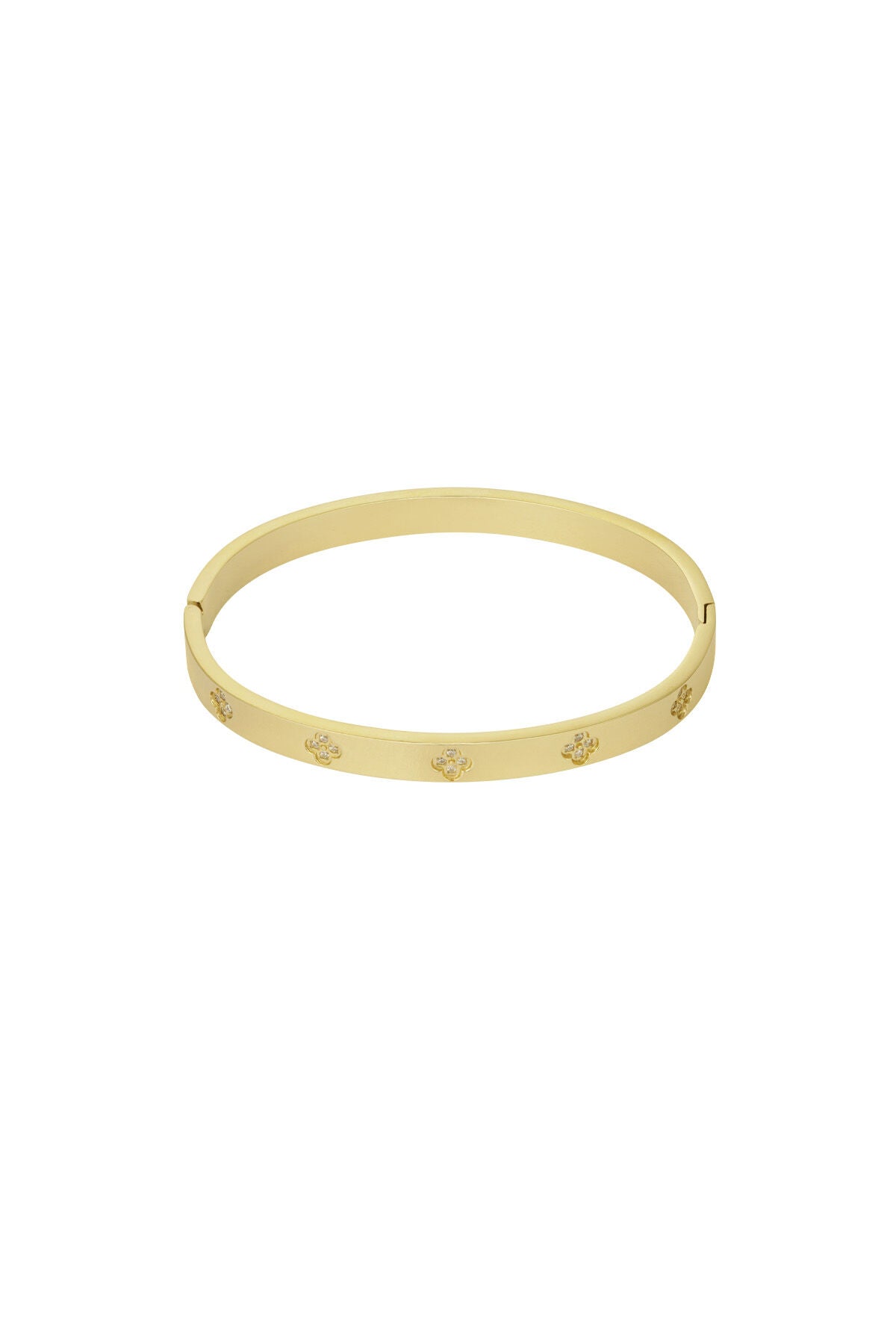 Stylish Stainless Steel Clover Bangle - All Fit, Daily Wear