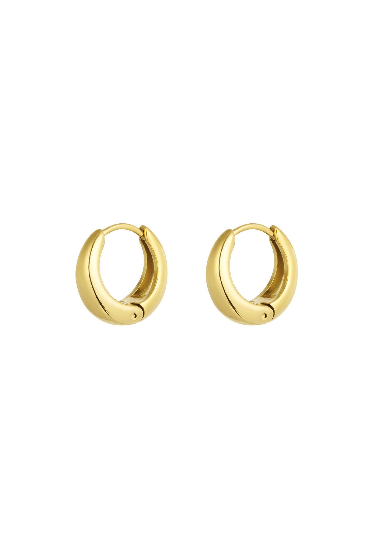 Stylish Basic Hoop Earrings in Silver & Gold
