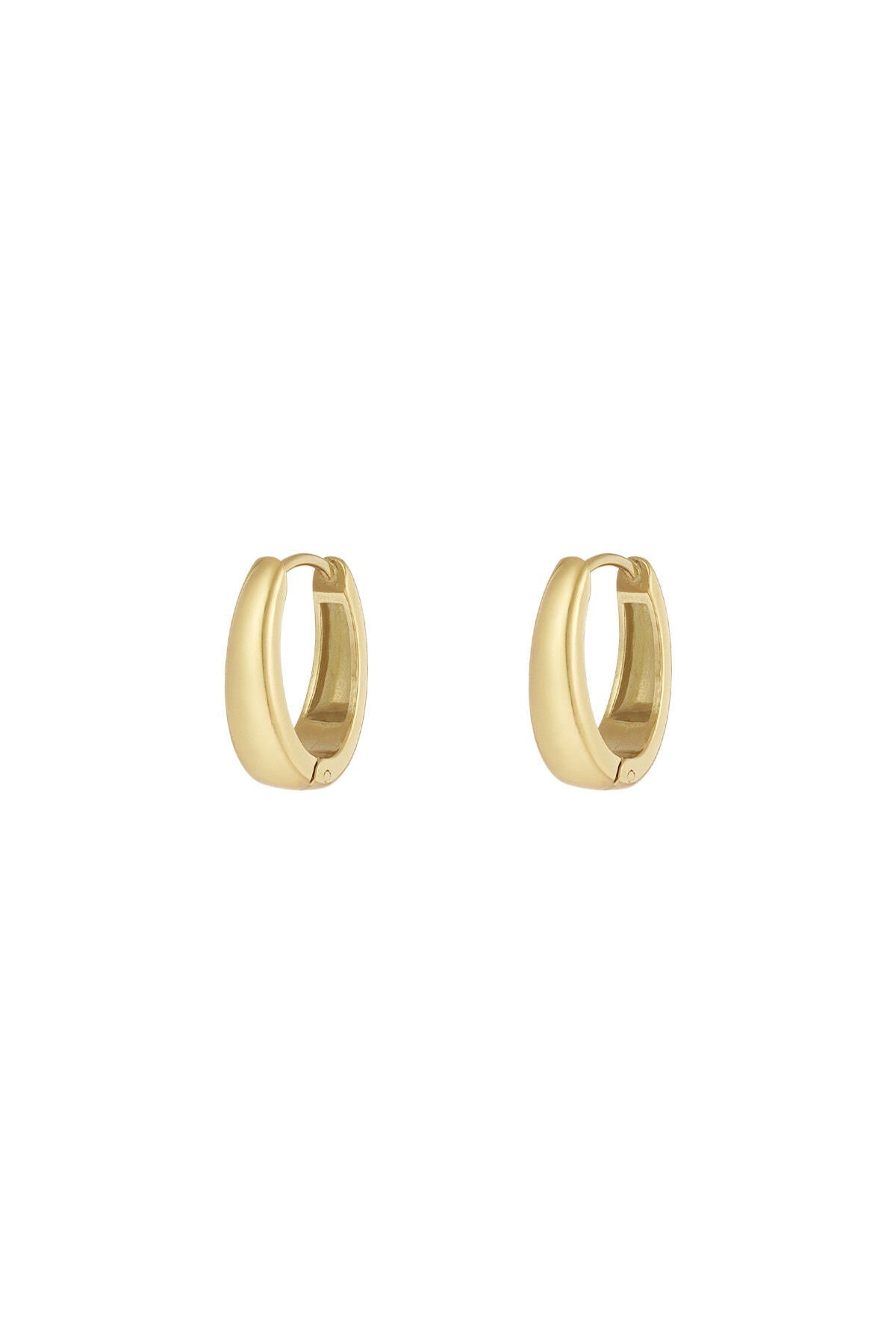 Stylish Stainless Steel Hoop Earrings - Silver & Gold