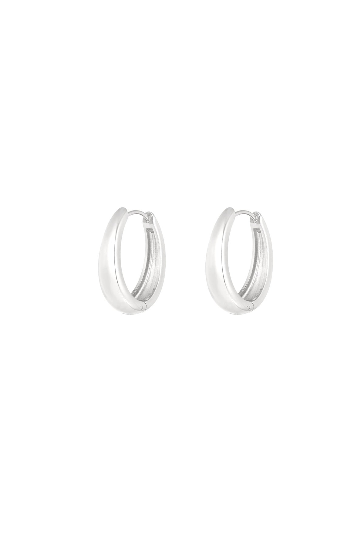 Stylish Basic Hoop Earrings in Silver & Gold