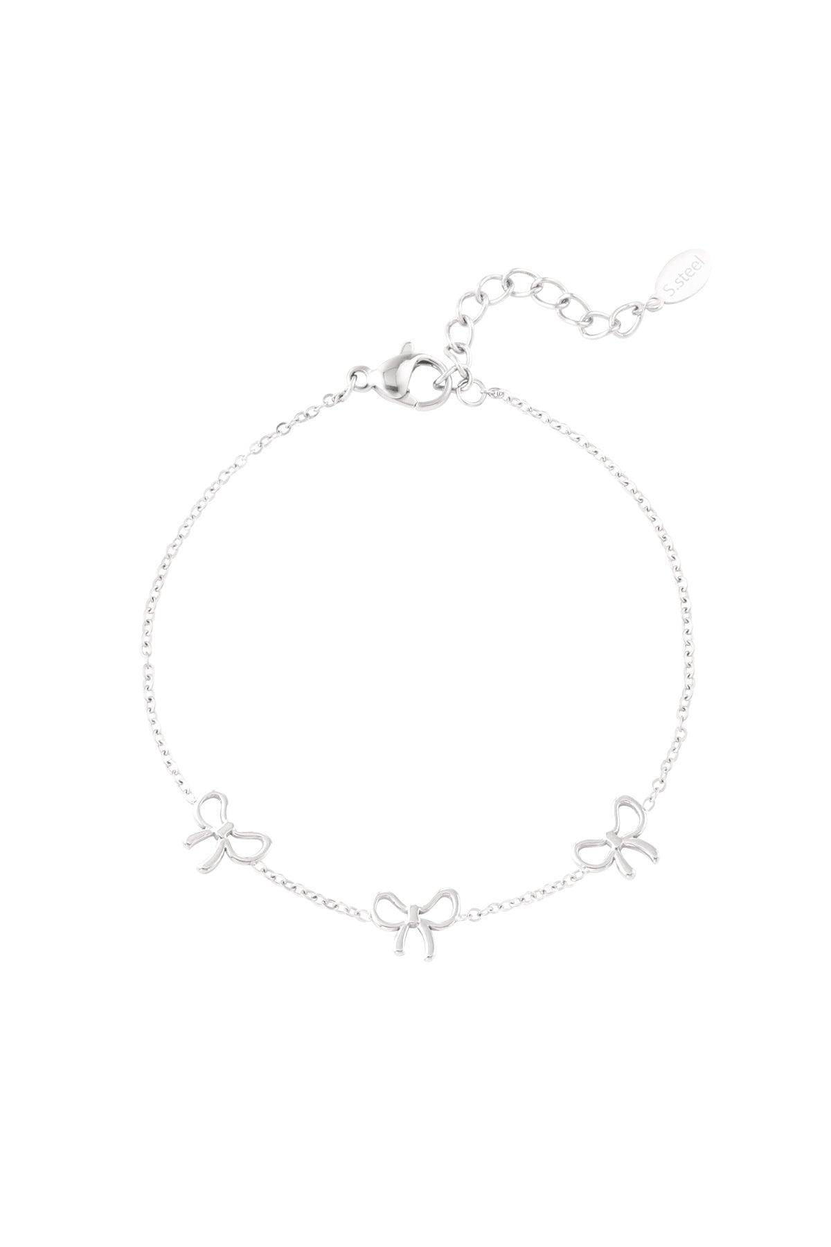 Elegant Stainless Steel Charm Bracelet - Silver & Gold