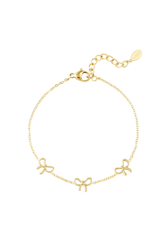 Elegant Stainless Steel Charm Bracelet - Silver & Gold