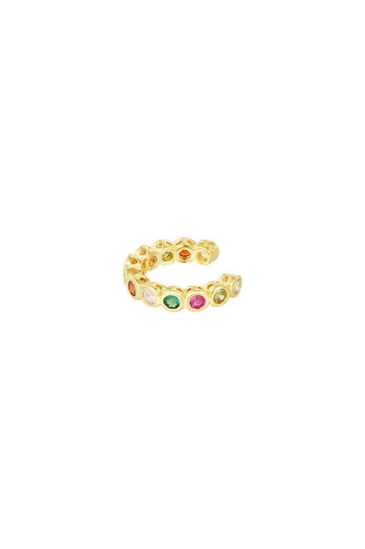 Stylish Geometric Ear Cuff in Silver & Gold
