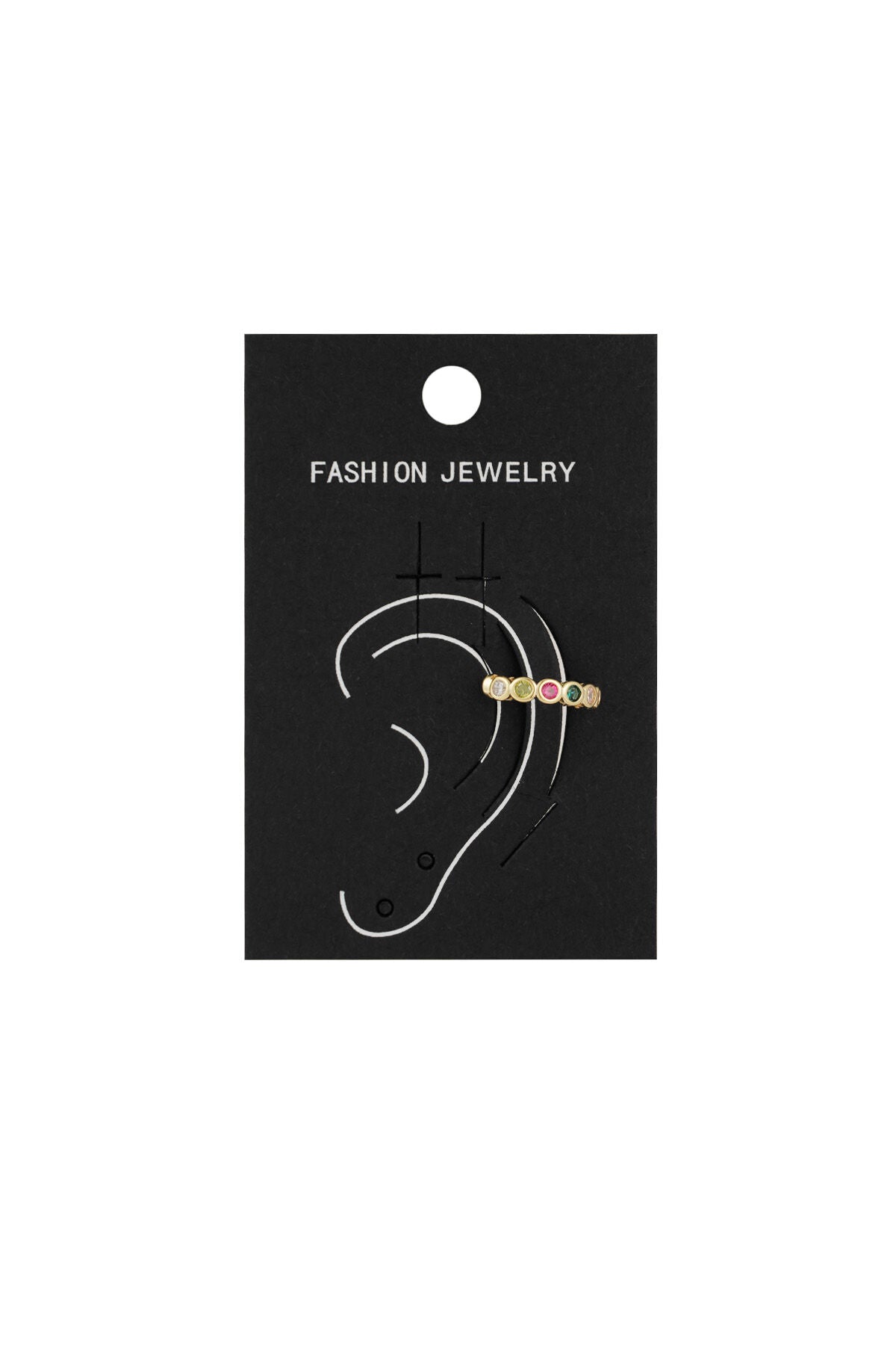 Stylish Geometric Ear Cuff in Silver & Gold