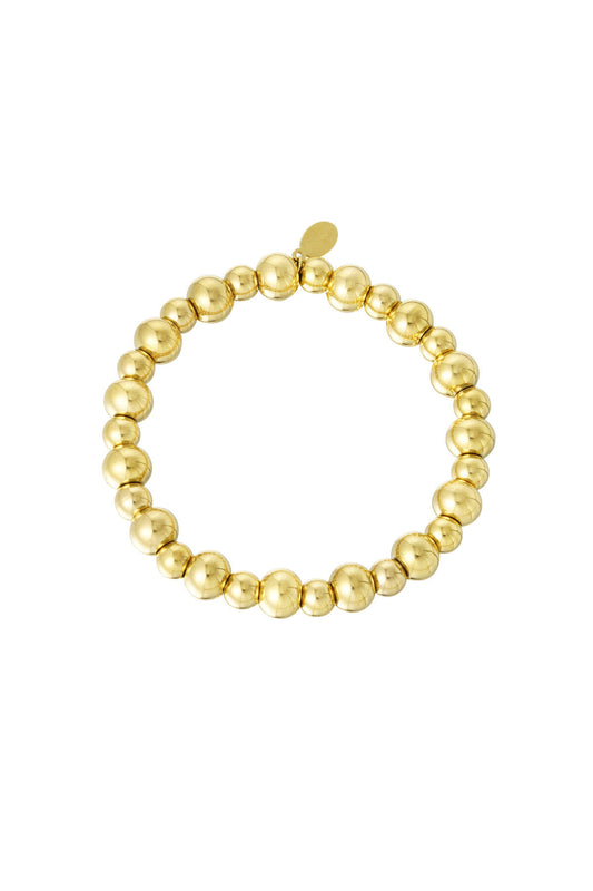 Elegant Gold-Toned Beaded Bracelet for Women