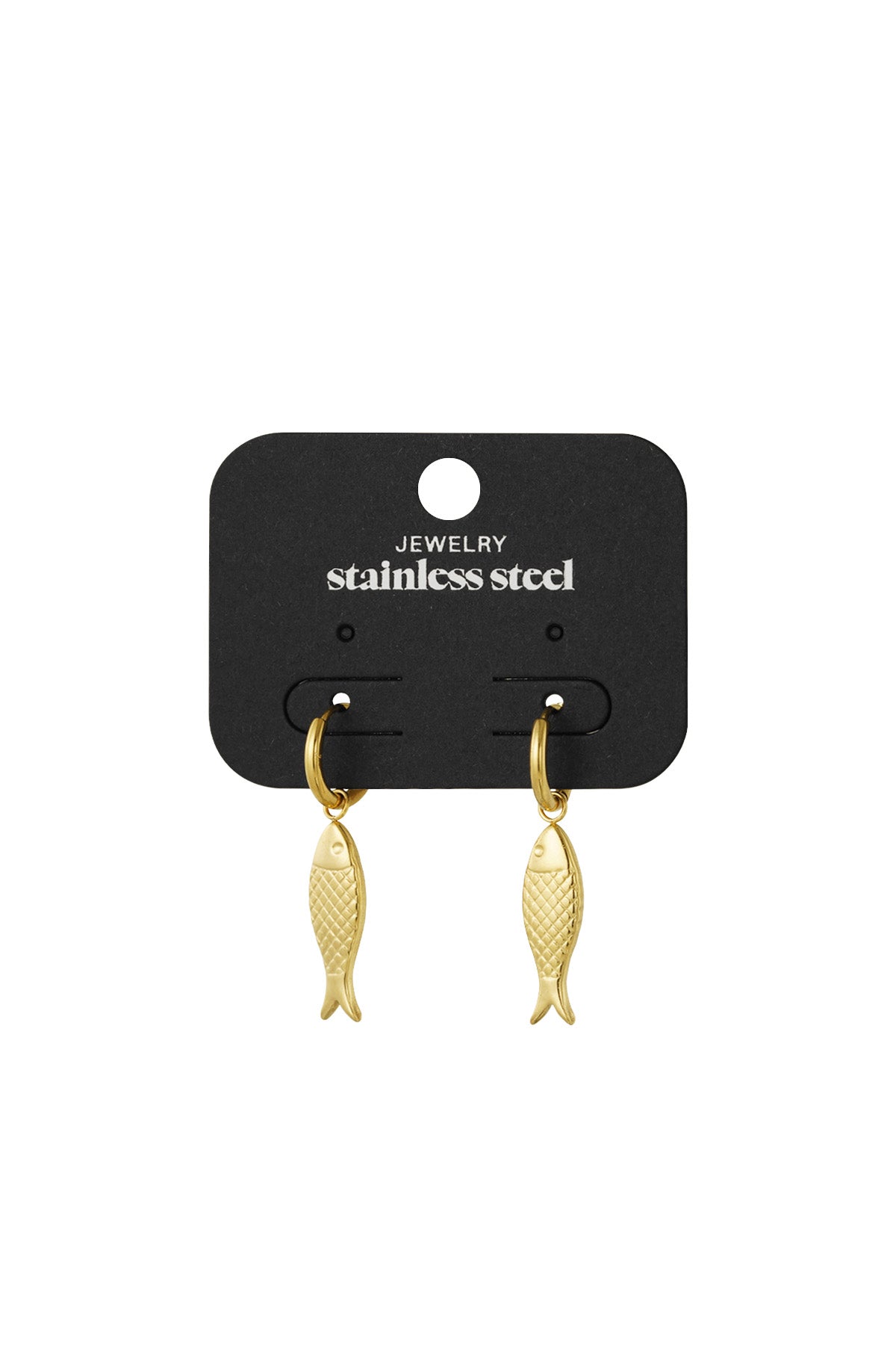 fish charm oorbellen